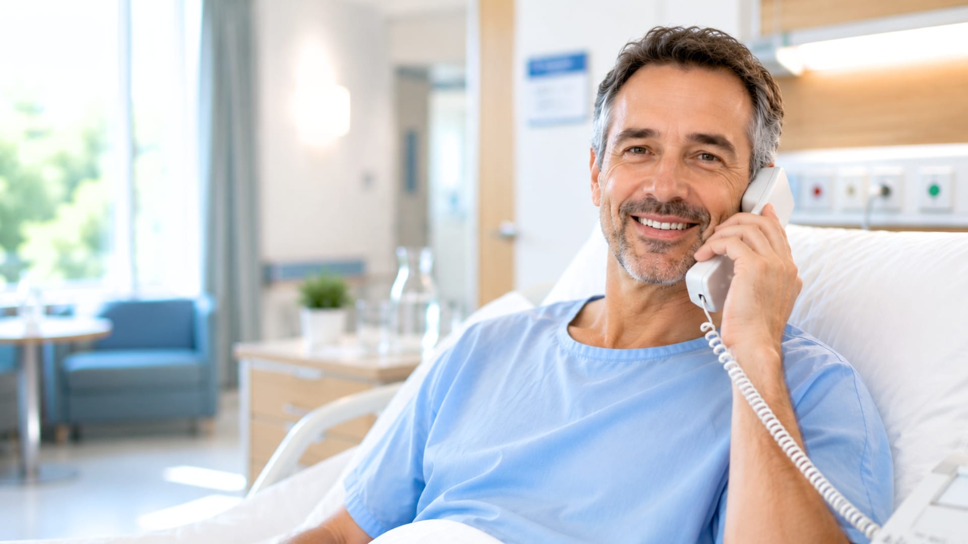 patient au téléphone