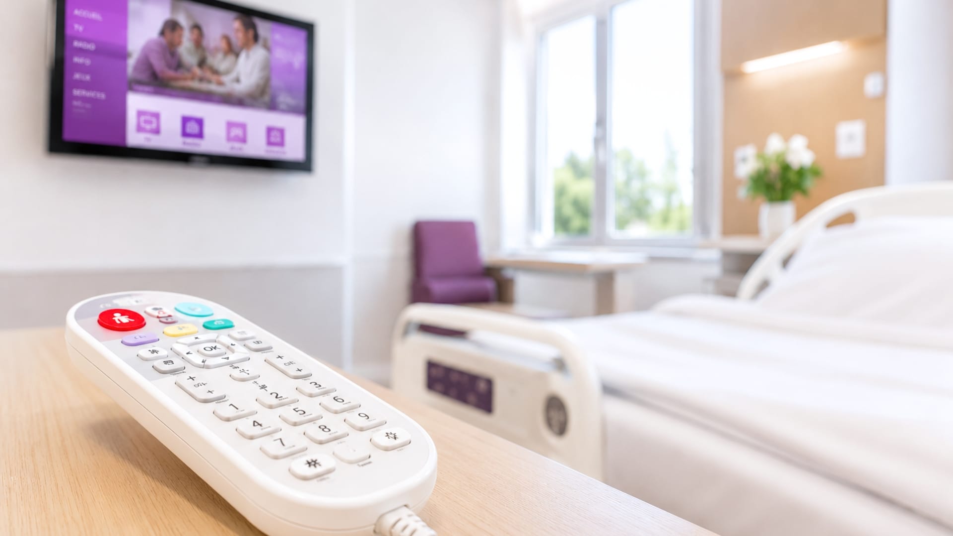 Télécommande pour la télévision en chambre
